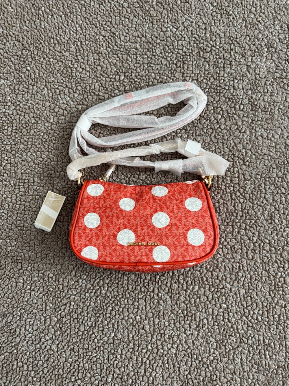 Michael Kors Carmela Small Polka Dot & Signature Logo Pochette ✨ NWT